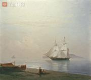 Aivazovskiy Ivan. Sailing Ship off the Coast of Capri. 1865