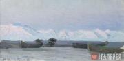 Alexander Borisov. Vilchiki Hills at Sunset in Mid-September. 1896