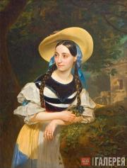 Karl Briullov. Portrait of Italian Singer Fanni Persiani. 1834