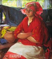Arkhipov Abram. A Girl in Red. 1916