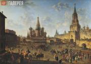 Alexeev Fyodor. The Red Square in Moscow, 1801