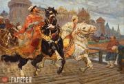 Mikhail Avilov. Tsarevich Ivan Rides Out. 1913
