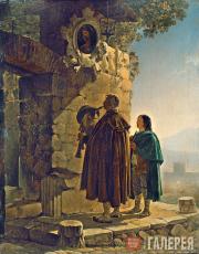 Karl BRYULLOV. Pifferari in front of the Image of Madonna. 1825