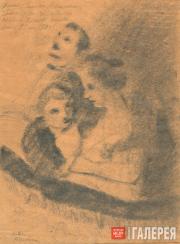 Chekrygin Vasily. In the Theatre Box. 1918