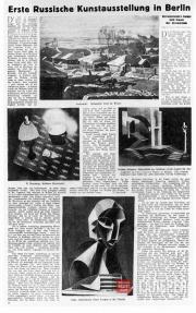 The German press on the First Russian Art Exhibition  in Germany