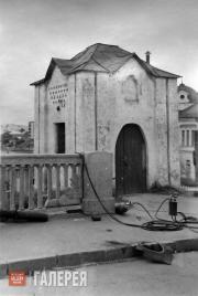 A view of the St. Anastasia Chapel before it was moved  to the site by the Velik