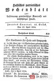 Newspaper article on the establishment of a “Kunstverein for Halle and its Surro