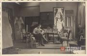 Natalia Goncharova at her studio on Rue Visconti.  Photograph. Late 1920s-1930s,