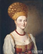 Ivan ARGUNOV. Portrait of an Unknown Woman in Russian National Costume (Anna Izy