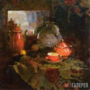 Натюрморт с зеркалом (чайная посуда). 1944 Натюрморт с зеркалом (чайная посуда). 1944