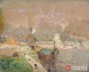 Кузнецов Константин. Вид Парижа. Трокадеро. Около 1923–1925