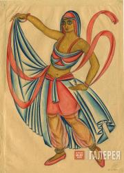 Эскиз костюма танцовщицы к постановке «Али-Нур». 1921 Эскиз костюма танцовщицы к постановке «Али-Нур». 1921