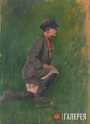 Korin Alexei. A Boy. Study for the painting "The Sick Artist”. 1890 Korin Alexei. A Boy. Study for the painting "The Sick Artist”. 1890