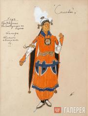 Головин Александр. Эскиз костюмов придворных (тенора), «Соловей». 1918 Головин Александр. Эскиз костюмов придворных (тенора), «Соловей». 1918