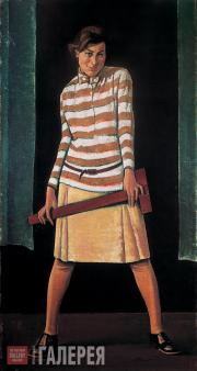 Николай ЗАГРЕКОВ. Девушка с рейсшиной. 1929 (?)