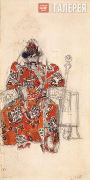 Врубель Михаил. Эскиз костюма царя Салтана к опере Н.А. Римского-Корсакова «Сказ
