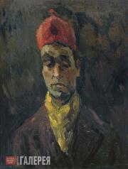 Фальк Роберт. Автопортрет в красной феске и желтом шарфе. 1936 Фальк Роберт. Автопортрет в красной феске и желтом шарфе. 1936