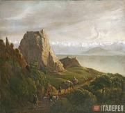 Лермонтов Михаил. Кавказский вид с верблюдами. 1837–1838 Лермонтов Михаил. Кавказский вид с верблюдами. 1837–1838