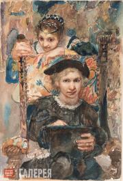 Врубель Михаил. Гамлет и Офелия. Конец 1883 – начало 1894 Врубель Михаил. Гамлет и Офелия. Конец 1883 – начало 1894
