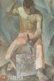 Неизвестный художник XX века (Ю.А.Васнецов ? 1900-1973). Каменотес. 1926