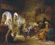 К.Е.Маковский. В каирской кофейне. Около 1876 К.Е.Маковский. В каирской кофейне. Около 1876