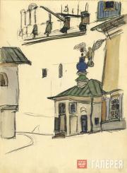 Щусев Алексей. Большая звонница Псково-Печерского монастыря. 1906 Щусев Алексей. Большая звонница Псково-Печерского монастыря. 1906