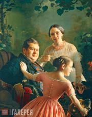 С.К.Зарянко. Портрет семьи Турчаниновых. 1848