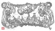 A vignette of the article by Andrei Bely. “Pink Garlands. On the death of Boriso