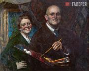 Грабарь Игорь. Автопортрет с женой. 1923 Грабарь Игорь. Автопортрет с женой. 1923
