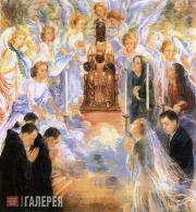 Сахарова Ольга. Поклонение Богоматери Монсерратской. 1947 Сахарова Ольга. Поклонение Богоматери Монсерратской. 1947