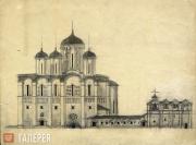 Щусев Алексей. Конкурсный проект собора Св. Троицы в Петрограде. Южный фасад. 1915 Щусев Алексей. Конкурсный проект собора Св. Троицы в Петрограде. Южный фасад. 19