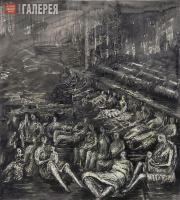 Мур Генри. Сцена в убежище в Тилбури. 1941 Мур Генри. Сцена в убежище в Тилбури. 1941