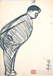 М.Ф.ЛАРИОНОВ. Дягилев с цветком. 1915–1916