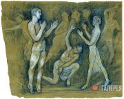 М.Ф.ЛАРИОНОВ. Нижинский репетирует «Послеполуденный отдых Фавна». 1930-е М.Ф.ЛАРИОНОВ. Нижинский репетирует «Послеполуденный отдых Фавна». 1930-е