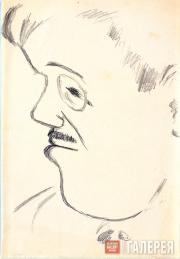 М.Ф.ЛАРИОНОВ. Голова С.П.Дягилева. 1930-е