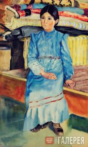 К.С. Девлеткильдеев. Девочка-башкирка в голубом. 1928 К.С. Девлеткильдеев. Девочка-башкирка в голубом. 1928