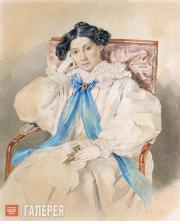 Соколов Петр. Портрет Е.М. Хитрово. 1838 Соколов Петр. Портрет Е.М. Хитрово. 1838