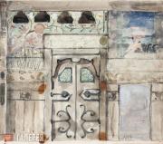 Polenova Yelena. Wall with a door. 1897-1898