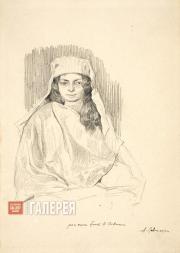Натурщица в восточном покрывале. 1884 Натурщица в восточном покрывале. 1884