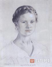 Кустодиев Борис. Портрет И.Б.Кустодиевой, дочери художника. 1919 