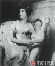 Томас ЛОУРЕНС. Графиня Шарлемонт с сыном. 1810. Фрагмент группового семейного портрета Томас ЛОУРЕНС. Графиня Шарлемонт с сыном. 1810. Фрагмент группового семейного по