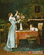 Михай МУНКАЧИ. Составление букета. Середина 1870-х Михай МУНКАЧИ. Составление букета. Середина 1870-х