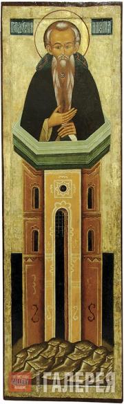 Неизвестный художник. Никита Столпник Переславльский из деисусного чина. Середина XVII в. Неизвестный художник. Никита Столпник Переславльский из деисусного чина. Середин