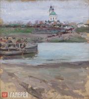 Якунчикова Мария. Тарусский паром. 1893 Якунчикова Мария. Тарусский паром. 1893