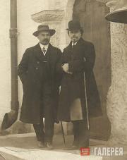 MIKHAIL NESTEROV AND ALEXEI SHCHUSEV IN THE MARFO-MARIINSKY CONVENT IN MOSCOW. 1