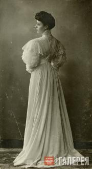 OLGA NESTEROVA IN A DRESS MADE FOR THE GRADUATION CEREMONY AT THE INSTITUTE ...