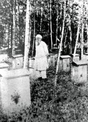 Н.Н. Ге на пасеке. Хутор Ивановский. Лето 1891