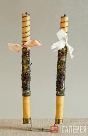 WEDDING CANDLES OF MIKHAIL NESTEROV AND MARIA MARTYNOVSKAYA. August 18 1885