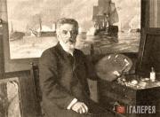 Александр Карлович Беггров (1841–1914) за работой в своей мастерской, в Гатчине