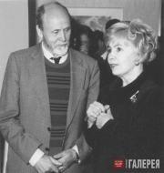 Раиса Горбачева на открытии выставки Алексея Шмаринова